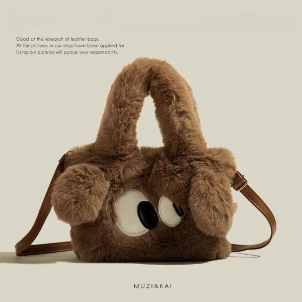 2025 Cute Puppy Plush Furry Shoulder Bag - Image 4