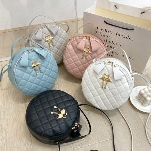 Embroidered Round Rhombus Bag