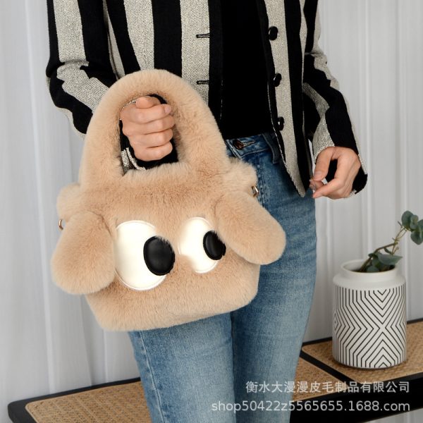2025 Cute Puppy Plush Furry Shoulder Bag - Image 6