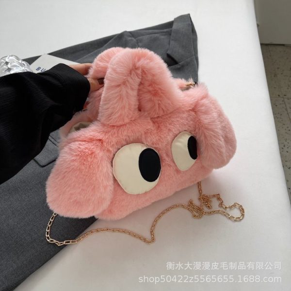 2025 Cute Puppy Plush Furry Shoulder Bag - Image 5