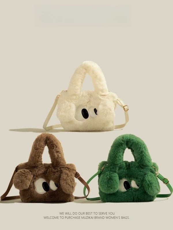 2025 Cute Puppy Plush Furry Shoulder Bag
