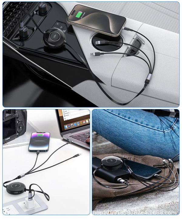 Multi-Port Retractable Data Cable Type-C - Image 3