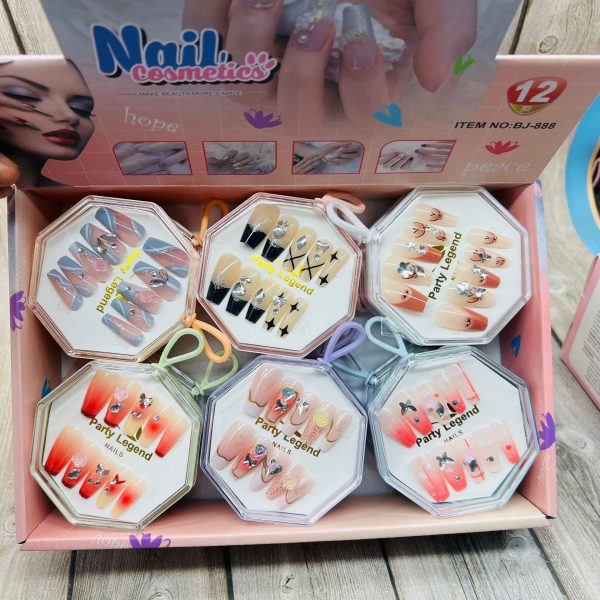 "Nail Art Kit  Glue Patches, Decals, Tearable, for Students & Adults - Image 2